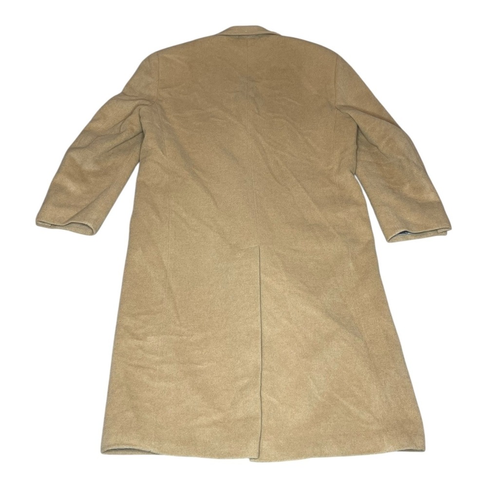 Vintage Lauren Ralph Lauren Coat Mens 100% Italy Camel Hair Long Trench Coat 40R - Picture 2 of 16